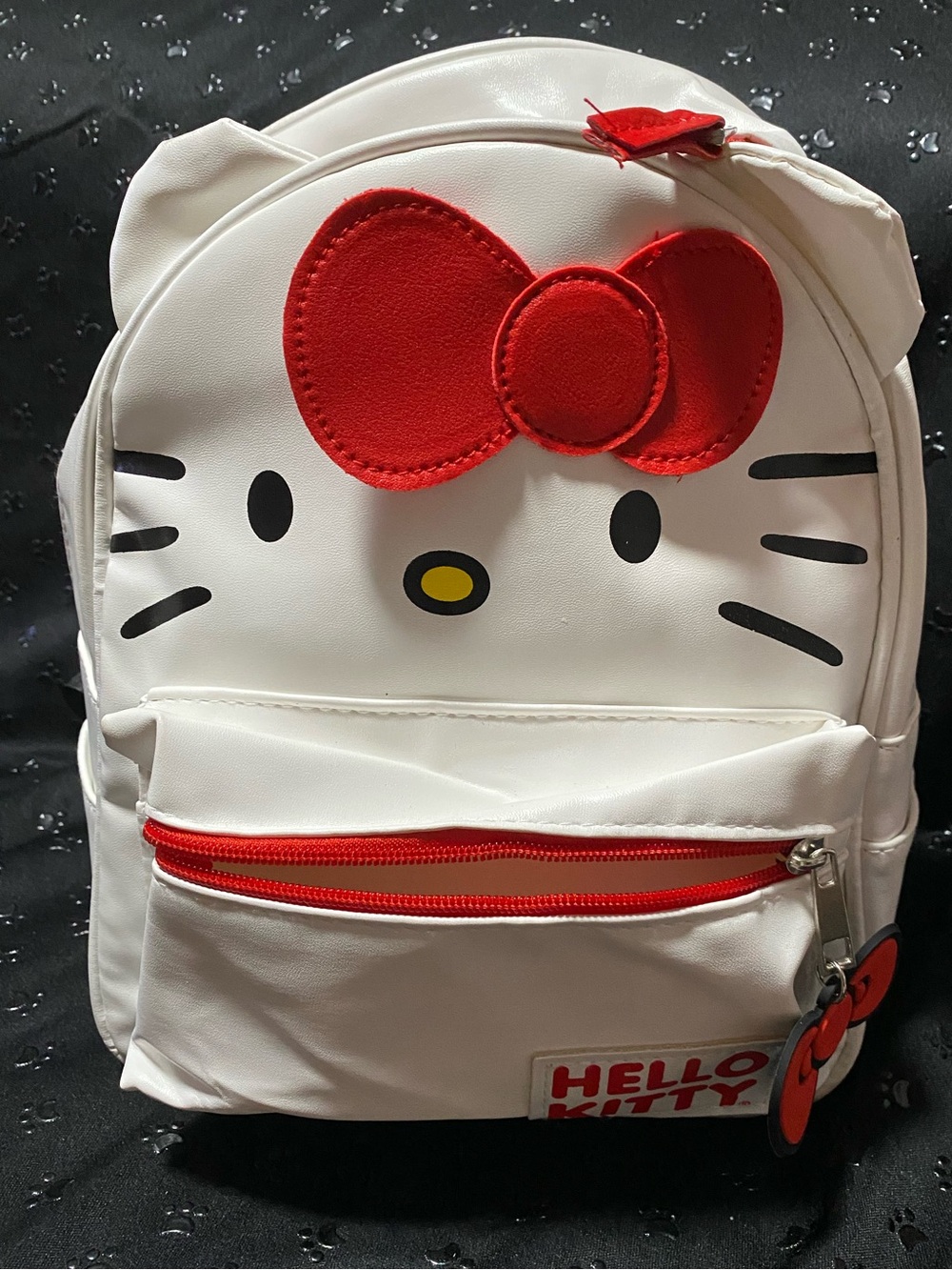 Hello Kitty White & Red Mini Kids Backpack with Bow Accent